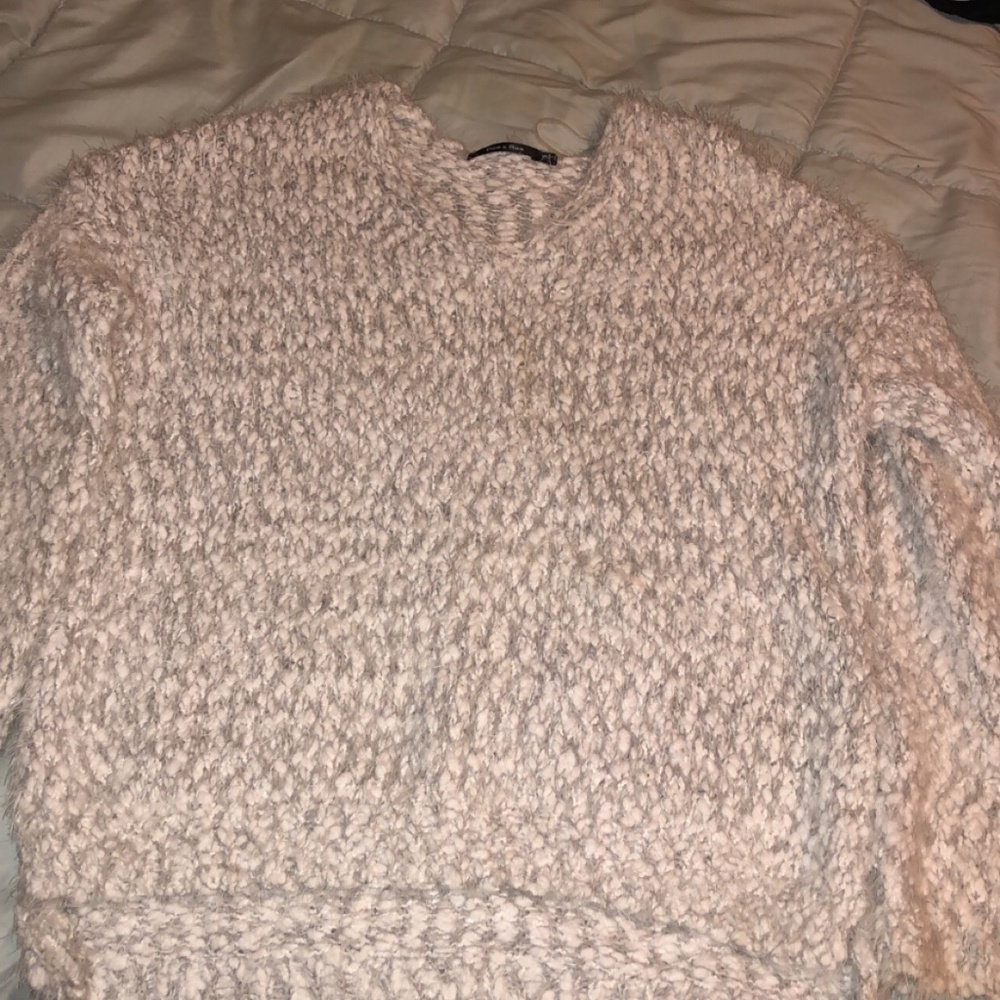 Fuzzy white sweater